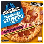 Chicago Town Takeaway Stuffed Crust Loaded Pepperoni Pizza 640g