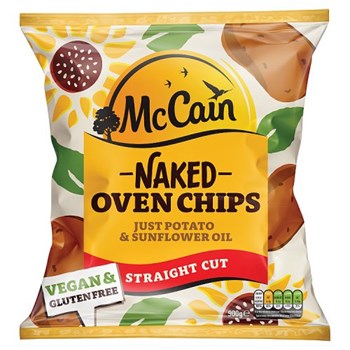 McCain Straight Cut Naked Oven Chips 900g