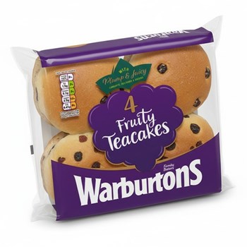 Warburtons 4 Fruity Teacakes
