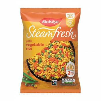 Birds Eye Steamfresh 2 Golden Vegetable Rice Steam Bags 380g