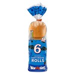 Warburtons 6 Sliced Soft White Rolls