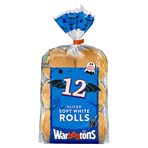 Warbootons 12 Sliced Soft White Rolls