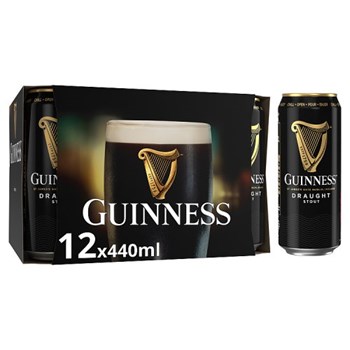 Guinness Draught Stout Beer 4.1% vol 12x440ml Cans