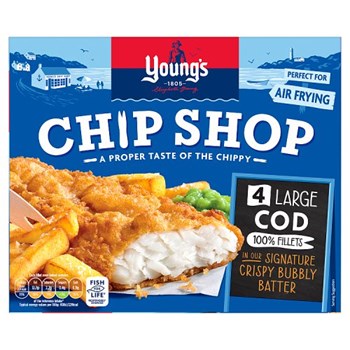 Young's Chip Shop 4 Large Cod Fillets 440g