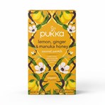 Pukka Organic Lemon, Ginger & Manuka Honey 20 Herbal Tea Sachets 40g