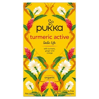 Pukka Organic Turmeric Active 20 Herbal Tea Sachets 36g