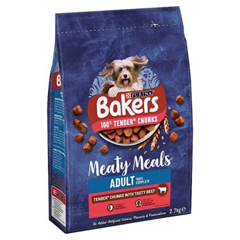 BAKERS Meaty Meals Adult Beef Dry Dog Food 2.7kg