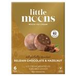 Little Moons Belgian Chocolate & Hazelnut Mochi Ice Cream 6 x 32g (192g)