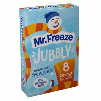 Mr. Freeze Jubbly Orange Ice Lollies 8 x 62ml