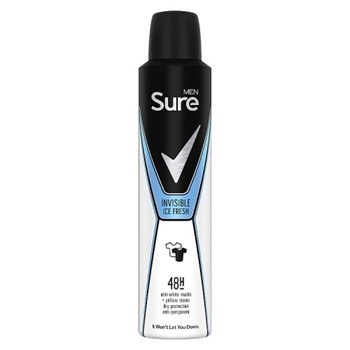 Sure Men Anti-Perspirant Aerosol Invisible Ice Fresh 250 ml 