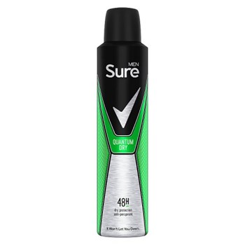 Sure Men  Anti-Perspirant Aerosol Quantum Dry 250 ml 