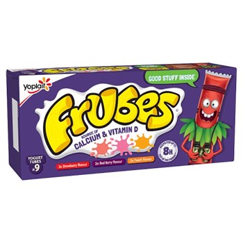 Frubes Kids Strawberry, Red Berry & Peach Yoghurt Tubes 9 x 37g