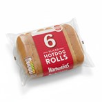 Warburtons 6 Sliced Hotdog Rolls