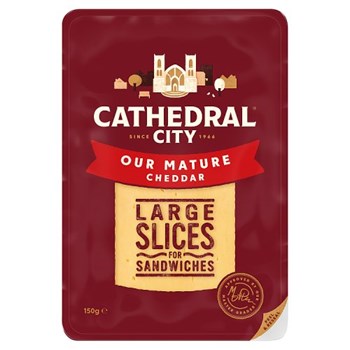 Cathedral City Sandwich Slices Mature Cheddar 150g