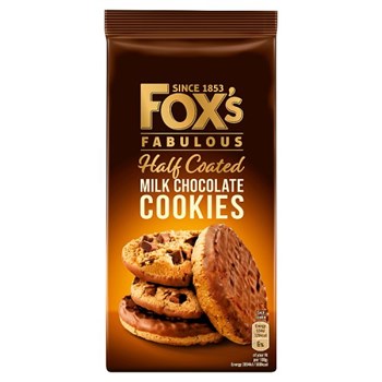 Fox's Fabulous Half-Coated Milk Chocolate Cookies 175g