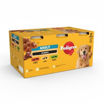 PEDIGREE® Adult Wet Dog Food Mixed Selection in Gravy 6 x 400g Can