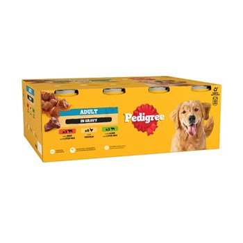 PEDIGREE® Adult Wet Dog Food Mixed Selection in Gravy 12 x 400g Can