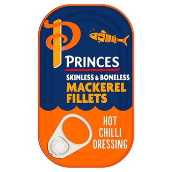 Princes Skinless & Boneless Mackerel Fillets Hot Chilli Dressing 125g