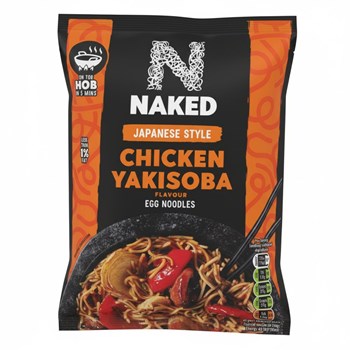 Naked Japanese Style Chicken Yakisoba Flavour Egg Noodles 100g