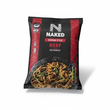 Naked Korean Style Beef Flavour Egg Noodles 100g