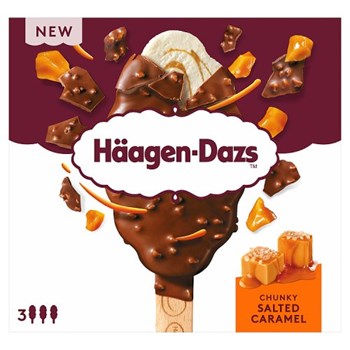 Häagen-Dazs 3 Chunky Salted Caramel Ice Cream Bars 204g