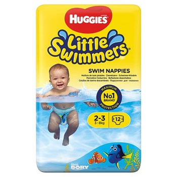 Huggies Diapers Little Swimmers 12 Swim Nappies 2-3 3-8kg