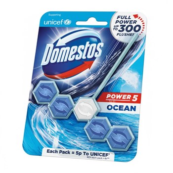 Domestos Power 5 Toilet Rim Block Ocean 55 g 