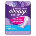 Always Discreet Incontinence Pads Women Long 10 Count  