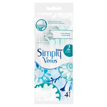 Gillette Simply Venus 2 Women's Disposable Razors, 4 Pack