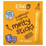 Ella's Kitchen Sweetcorn + Carrot Melty Sticks from 7 Months 4 x 6g (24g)