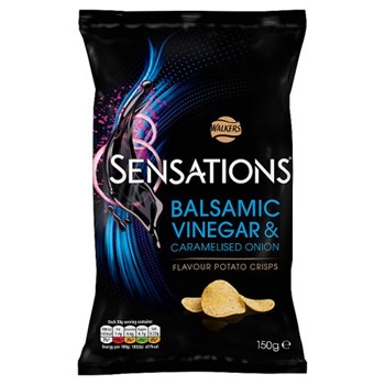 Walkers Sensations Balsamic Vinegar & Caramelised Onion Sharing Crisps 150g