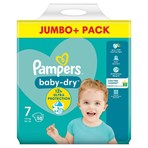 Pampers Baby-Dry Size 7, 58 Nappies, 15kg+, Jumbo+ Pack