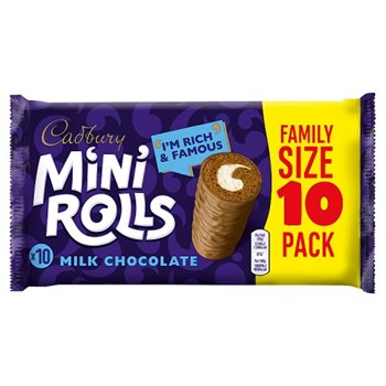 Cadbury 10 Milk Chocolate Mini Rolls