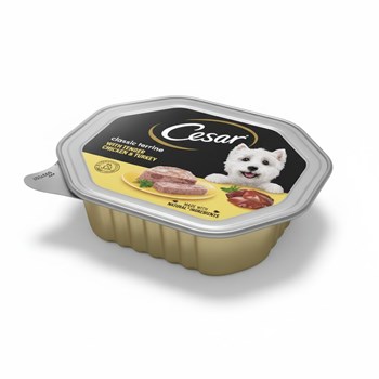 CESAR® Classic Terrine Dog Food Tray Chicken & Turkey in Loaf 150g