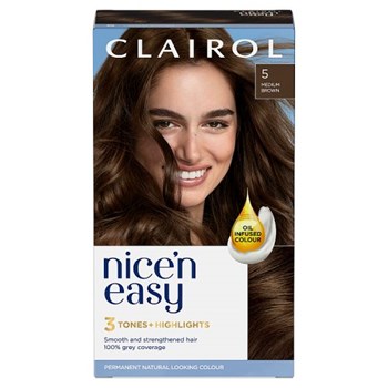 Clairol Nice'n Easy Permanent Hair Dye, 5 Medium Brown