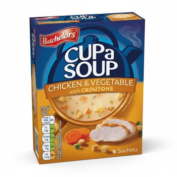 Batchelors 4 Chicken & Vegetable with Croutons Cup a Soup 110g