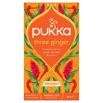 Pukka 20 Organic Three Ginger Herbal Tea Sachet 36g