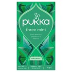 Pukka 20 Organic Three Mint Herbal Tea Sachets 32g