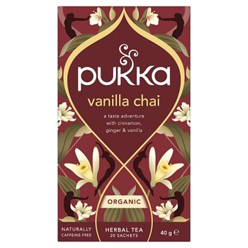 Pukka 20 Organic Vanilla Chai Herbal Tea Sachets 40g