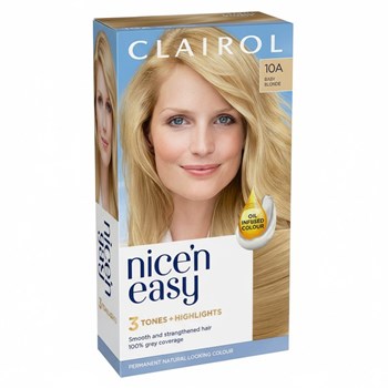 Clairol Nice'n Easy Permanent Hair Dye, 10A Baby Blonde