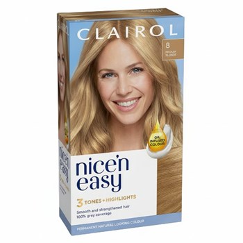 Clairol Nice'n Easy Permanent Hair Dye, 8 Medium Blonde