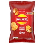 Walkers Ready Salted Multipack Crisps 6x25g