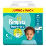 Pampers Baby-Dry Size 5, 72 Nappies, 11kg-16kg, Jumbo+ Pack