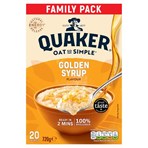 Quaker Oat So Simple Golden Syrup Family Pack Porridge Sachets 20x36g