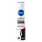 NIVEA Black & White Invisible Clear 72h Anti-perspirant Deodorant 250ML