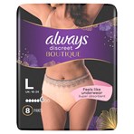 Always Discreet Boutique Incontinence Pants Women Beige Plus, L, 8 Pants