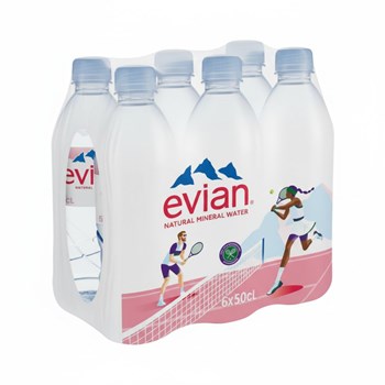 Evian Natural Mineral Water 6 x 50cl