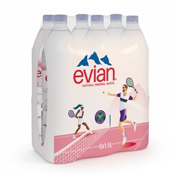 Evian Natural Mineral Water 6 x 1.5L