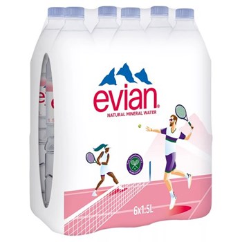 Evian Natural Mineral Water 6 x 1.5L