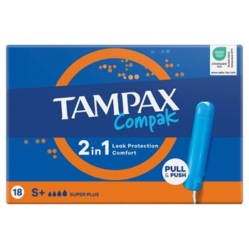 Tampax Compak Super Plus Tampons With Applicator x18